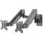 Manhattan Dual Wall Mount televizoriams ir monitoriams (viso judesio dujinė spyruoklė), Ekranams nuo 17 iki 32 colių, VESA suderinamumas: 75x75 mm ir 100x100 mm – patikrinkite keturių tvirtinimo angų matmenis ekrano gale, kad įsitikintumėte, jog tinka, Maks. 8 kg kiekvienam, Juoda, Laikiklis