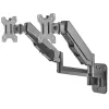 Manhattan Dual Wall Mount televizoriams ir monitoriams (viso judesio dujinė spyruoklė), Ekranams nuo 17 iki 32 colių, VESA suderinamumas: 75x75 mm ir 100x100 mm – patikrinkite keturių tvirtinimo angų matmenis ekrano gale, kad įsitikintumėte, jog tinka, Maks. 8 kg kiekvienam, Juoda, Laikiklis