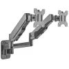 Manhattan Dual Wall Mount televizoriams ir monitoriams (viso judesio dujinė spyruoklė), Ekranams nuo 17 iki 32 colių, VESA suderinamumas: 75x75 mm ir 100x100 mm – patikrinkite keturių tvirtinimo angų matmenis ekrano gale, kad įsitikintumėte, jog tinka, Maks. 8 kg kiekvienam, Juoda, Laikiklis