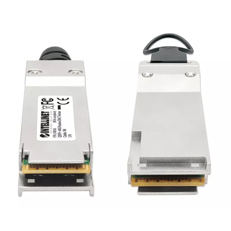 Intellinet 1 m 40G QSFP+ pasyvus tiesioginio prijungimo varinis Twinax kabelis 30AWG MSA QSFP-H40G-CU1M suderinamas