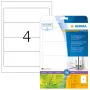 Lipnios spausdintuvo etiketės HERMA 10746 Baltos 19,2x6,1 cm 80 etikečių