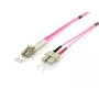 Equip LC/SC optinio pluošto jungiamasis kabelis, OM4, 10m, 10 m, 2x LC, 2x SC