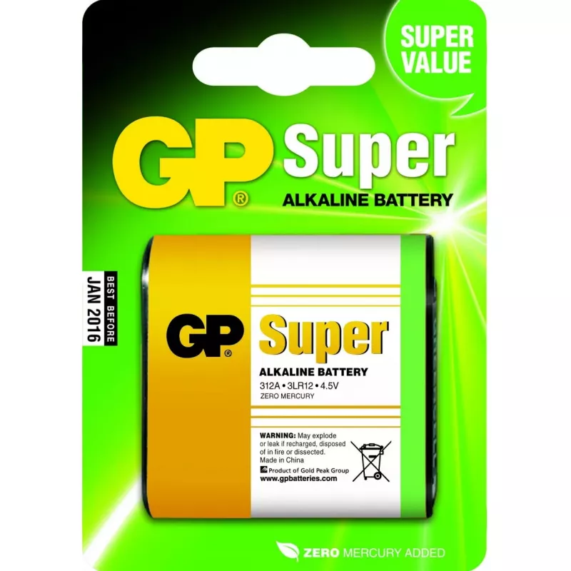 GP Batteries Super Alkaline 4.5V vienkartinė baterija, šarminė, prizminė