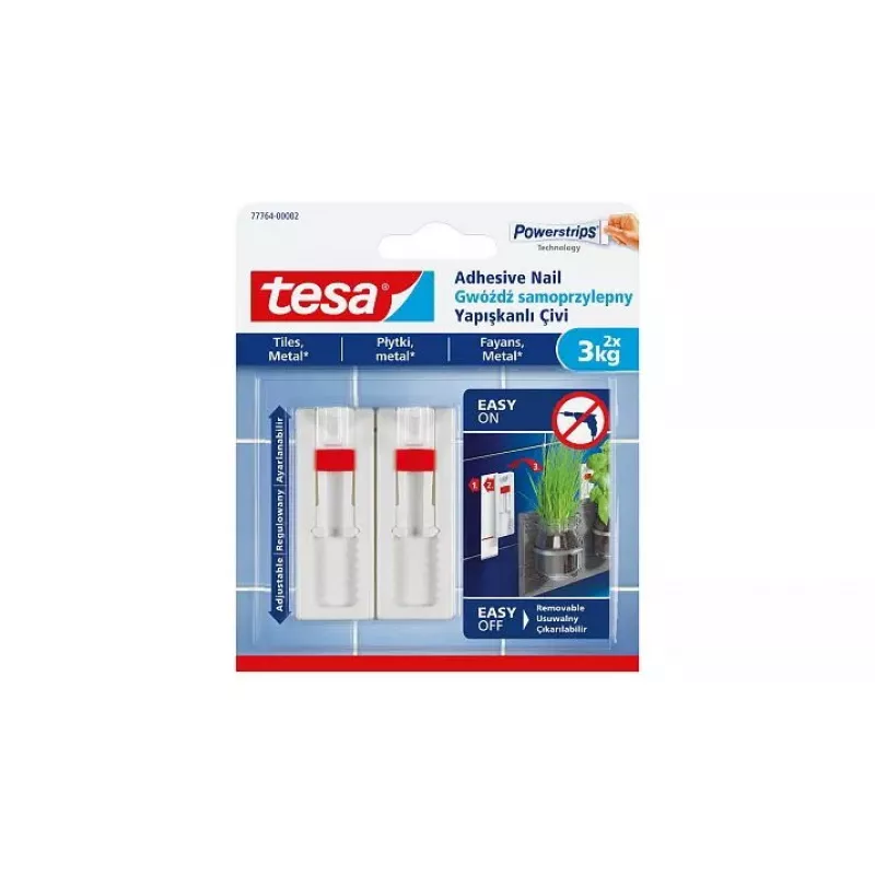 Universalus kabliukas TESA 77764 Vidaus Balta 2 vnt.