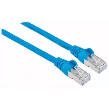 Intellinet tinklo komutacinis kabelis, Cat7 kabelis/Cat6A kištukai, 1,5 m, mėlynas, varis, S/FTP, LSOH/LSZH, PVC, RJ45, auksuoti kontaktai, neįsikabinantis, su apsauginiu gaubteliu, garantija visam tarnavimo laikui