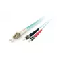 Equip LC/ST optinio pluošto jungiamasis kabelis, OM3, 15m, 15 m, OM3, LC, ST