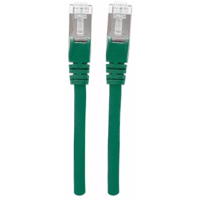 Intellinet tinklo komutacinis kabelis, Cat7 kabelis/Cat6A kištukai, 0,5 m, žalias, varis, S/FTP, LSOH / LSZH, PVC, RJ45, paauksuoti kontaktai, bekabliai, su gaubteliu, garantija visam eksploatavimo laikui