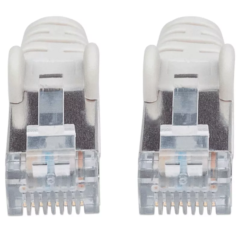 “Intellinet” tinklo komutacinis kabelis, Cat7 kabelis/Cat6A kištukai, 1,5 m, pilkas, varis, S/FTP, LSOH / LSZH, PVC, RJ45, auksuoti kontaktai, bespyruoklis, apsaugotas, garantija visam gyvenimui