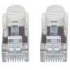 “Intellinet” tinklo komutacinis kabelis, Cat7 kabelis / Cat6A kištukai, 30 m, pilkas, varis, S/FTP, LSOH / LSZH, PVC, RJ45, auksuoti kontaktai, neužsikabinantys, apsauginiai gaubteliai, garantija visam eksploatacijos laikui