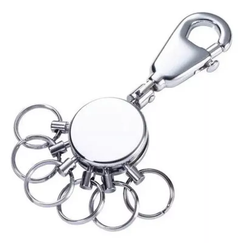 Raktų pakabukas TROIKA PATENT, sidabrinis, žalvaris, 25 mm pločio, 90 mm gylio