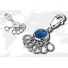 Raktų pakabukas TROIKA AROUND THE WORLD mėlynas sidabrinis metalinis 25x90x9 mm