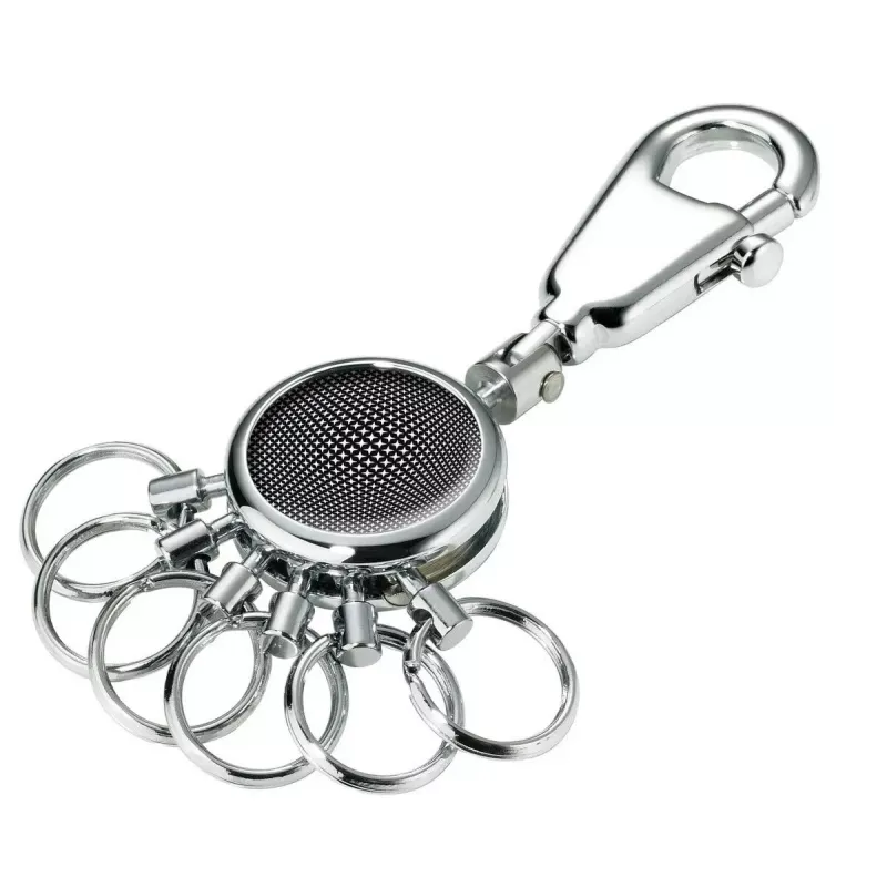 Raktų pakabukas TROIKA Juoda VISION juodas sidabrinis metalas 25 mm 90 mm 9 mm