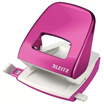 Leitz NeXXt Hole Punch WOW 5008 Metal 2-hole / 30sheets, 30 sheets, Pink, Balta, Metal, Plastikas, 8 cm, 5.5 mm, A4, A5, A6, Folio, US-Quart, 8 x 8 x 8 cm