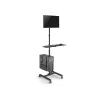 Multimedijos vežimėlis Equip 17–32 colių vieno monitoriaus mobili darbo stotis