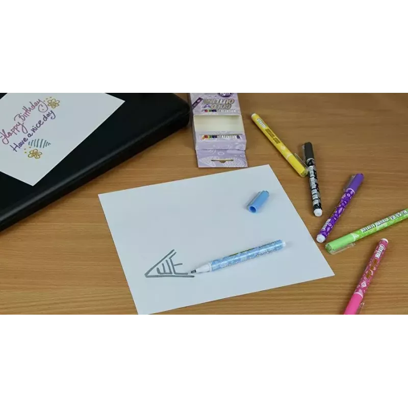 Marker WEDO 252 700699 6 vnt. Juoda Mėlyna Žalia Purpurinė Violetinė Geltona
