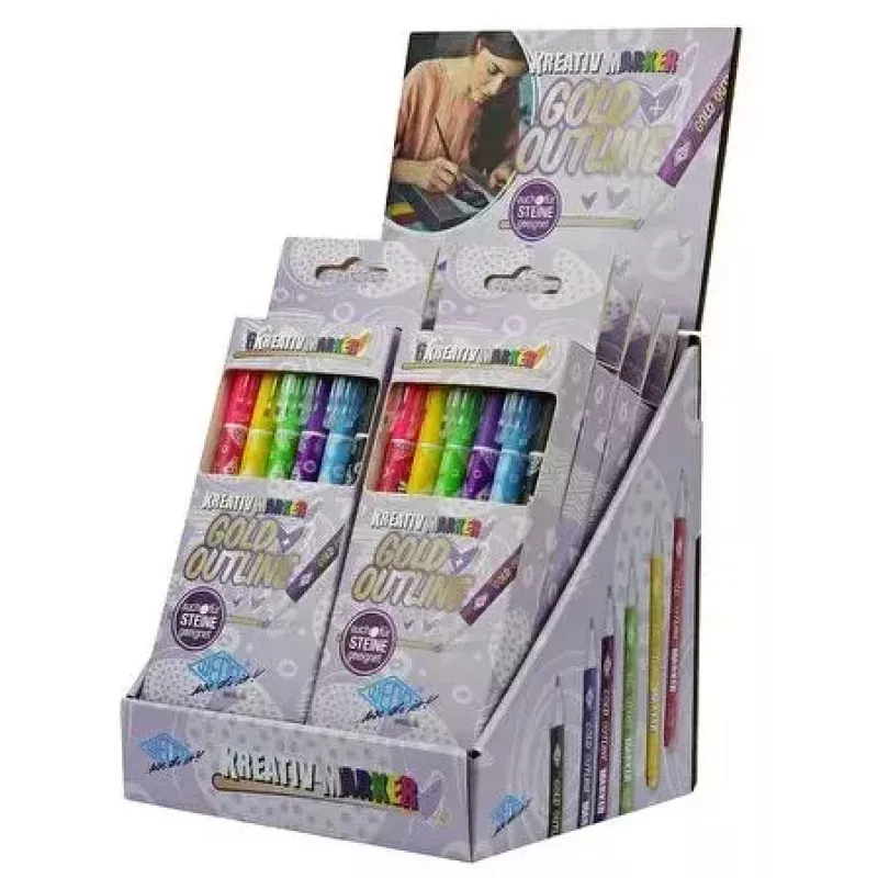 Marker WEDO 252 700699 6 vnt. Juoda Mėlyna Žalia Purpurinė Violetinė Geltona