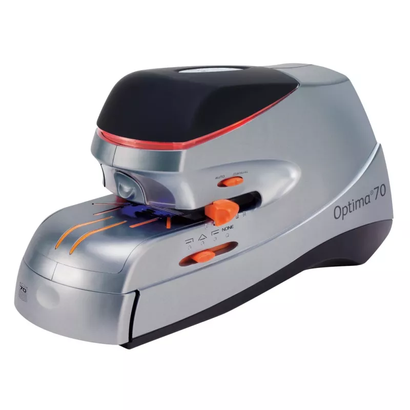 Rexel Optima 70 elektrinis susegiklis EU, 70 lapų, Juoda, Sidabrinė, 2.37 kg, 215 mm, 400 mm, 172 mm