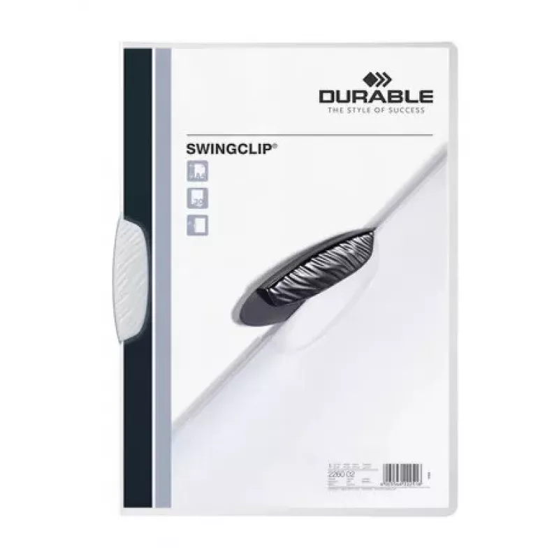 Patvarus Durable Swingclip ataskaitų aplankas (Polipropilenas, Baltas)