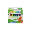 Crayon Malinos 301036 6 vnt. Daugiaspalvė Juoda Mėlyna Žalia Raudona Violetinė Geltona