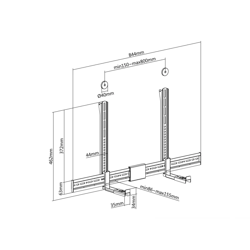 Garso juostos laikiklis Equip Universal Soundbar Mount