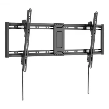 TV sieninio laikiklio kronšteinas EQUIP 43 col.–95 col. Tilt plonas 75 kg televizoriams, VESA 200x200–800x400, pakreipimas 0–8°, 4,2 cm atstumas, juodas