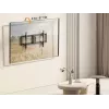 TV sieninio laikiklio kronšteinas EQUIP 43 col.–95 col. Tilt plonas 75 kg televizoriams, VESA 200x200–800x400, pakreipimas 0–8°, 4,2 cm atstumas, juodas
