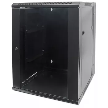 Intellinet 19 colių tinklo spinta – sieninė (dviguba sekcija, atverčiama), 15U, 550 mm gylio, juoda, surinkta, maks. 30 kg, atsidaro, kad būtų galima pasiekti spintos galą, kai sumontuota ant sienos, 19 colių, naudingas gylis 425 mm, dalys sieniniam montavimui nepridedamos