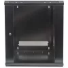 Intellinet 19 colių tinklo spintelė - sieninė (standartinė), 15U, 450mm gylio, juoda, išardoma, maks. 60kg, metalinės ir stiklinės durys, galinė plokštė, nuimami šonai, tinka naudoti ant stalo ar grindų, naudingasis gylis nuo 260mm iki 350mm, sieninio mon