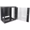 Intellinet 19 colių tinklo spintelė - sieninė (standartinė), 15U, 450mm gylio, juoda, išardoma, maks. 60kg, metalinės ir stiklinės durys, galinė plokštė, nuimami šonai, tinka naudoti ant stalo ar grindų, naudingasis gylis nuo 260mm iki 350mm, sieninio mon