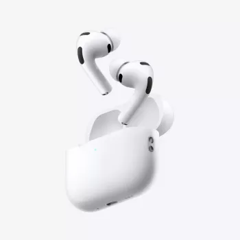 Ausinės Apple AirPods Pro (3 kartos) – True Wireless į ausis įdedamos, H2 lustas, IP57, USB‑C įkrovimo dėklas, ANC, pralaidumo režimas