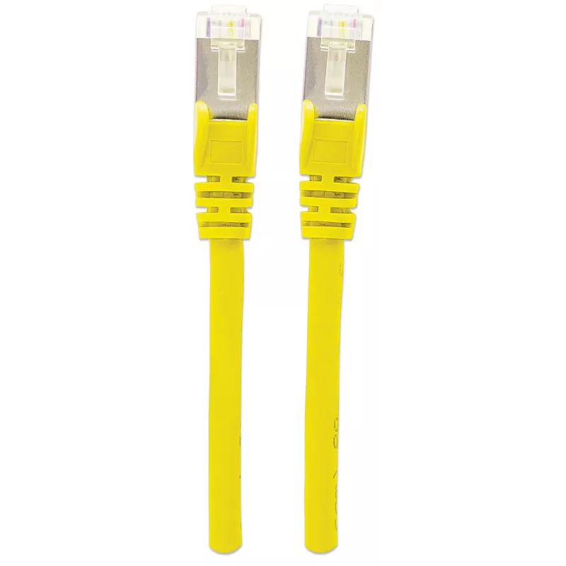 Intellinet tinklo komutacinis kabelis, Cat6A, 1 m, geltonas, varis, S/FTP, LSOH / LSZH, PVC, RJ45, paauksuoti kontaktai, neužsikabinantis, su apsaugine įmova, garantija visam eksploatavimo laikui