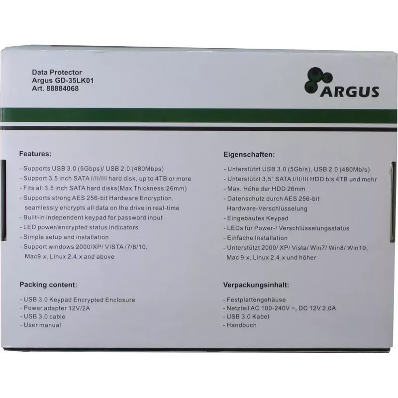 HDD enclosure Inter-Tech Argus GD-35LK01 Juoda 3.5 inch