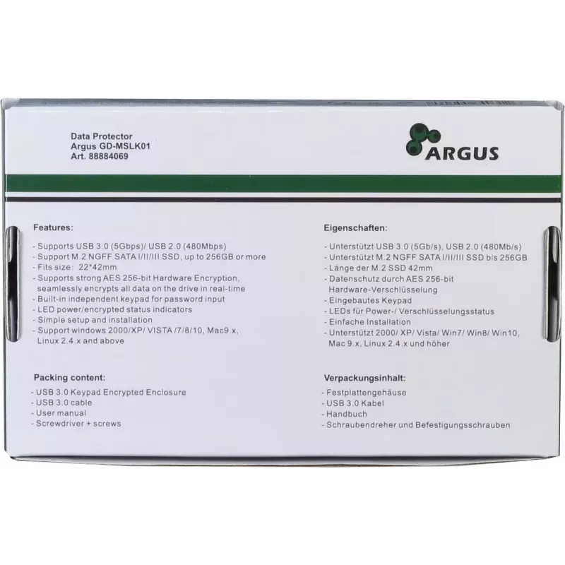 SSD korpusas Inter-Tech GD-MSLK01