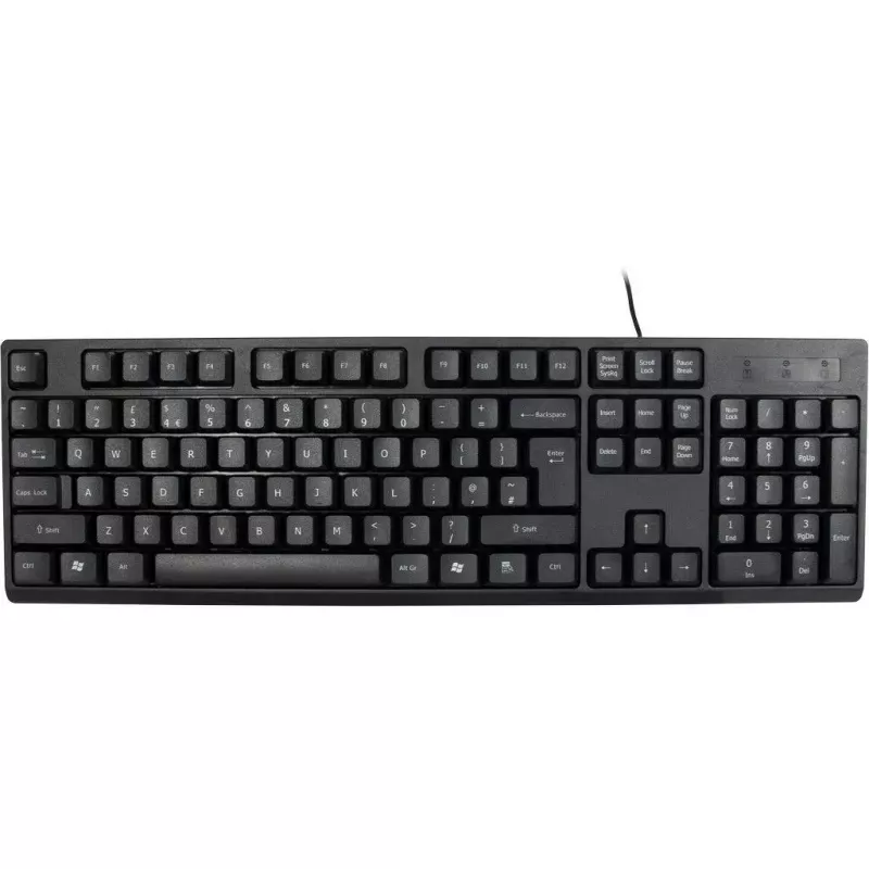 Klaviatūra Inter-Tech NK-1000EC su pele, biuro, USB, QWERTY, juoda