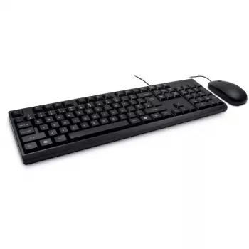 Klaviatūra Inter-Tech NK-1000EC su pele, biuro, USB, QWERTY, juoda