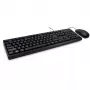 Klaviatūra Inter-Tech NK-1000EC su pele, biuro, USB, QWERTY, juoda