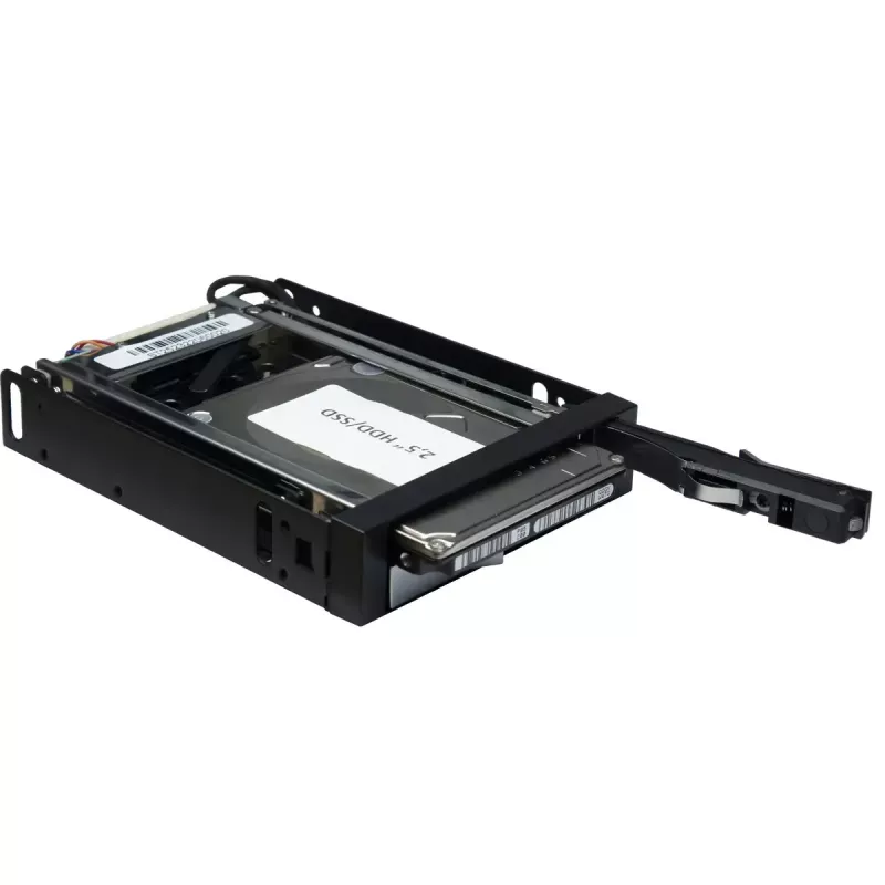 Inter-Tech ST-2523 Juoda Laikmenų Dėžė Metalas Plastikas 9.7 mm