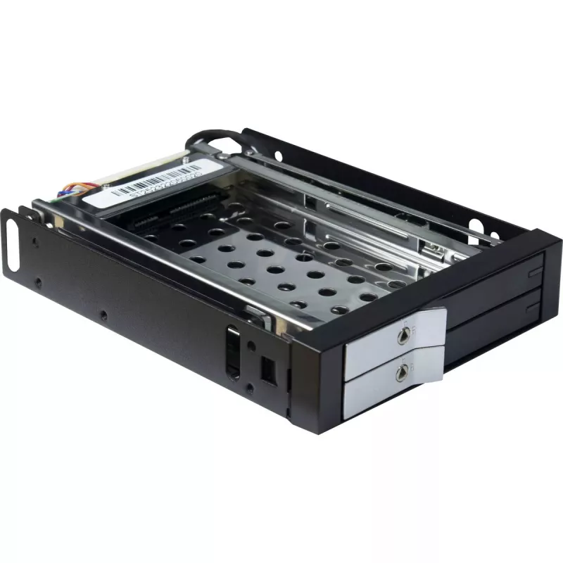 Inter-Tech ST-2523 Juoda Laikmenų Dėžė Metalas Plastikas 9.7 mm