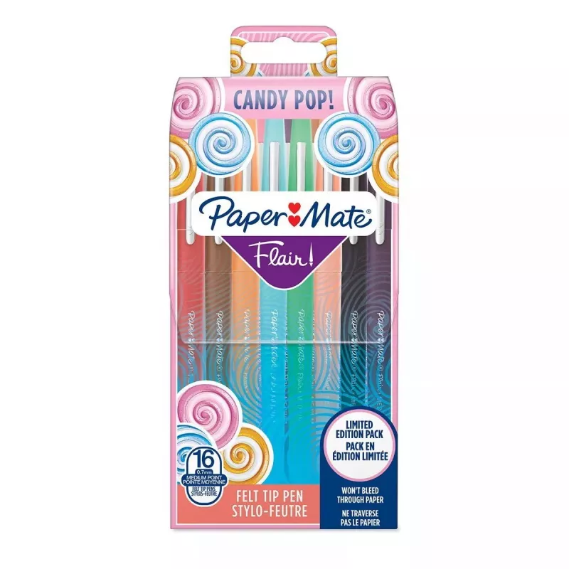 Papermate Flair flomasterių rinkinys 16 spalvų