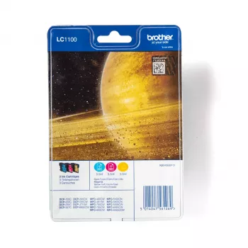 Brother LC1100RBWBPDR rašalo kasetė 3 vnt. Originali žydra, purpurinė, geltona