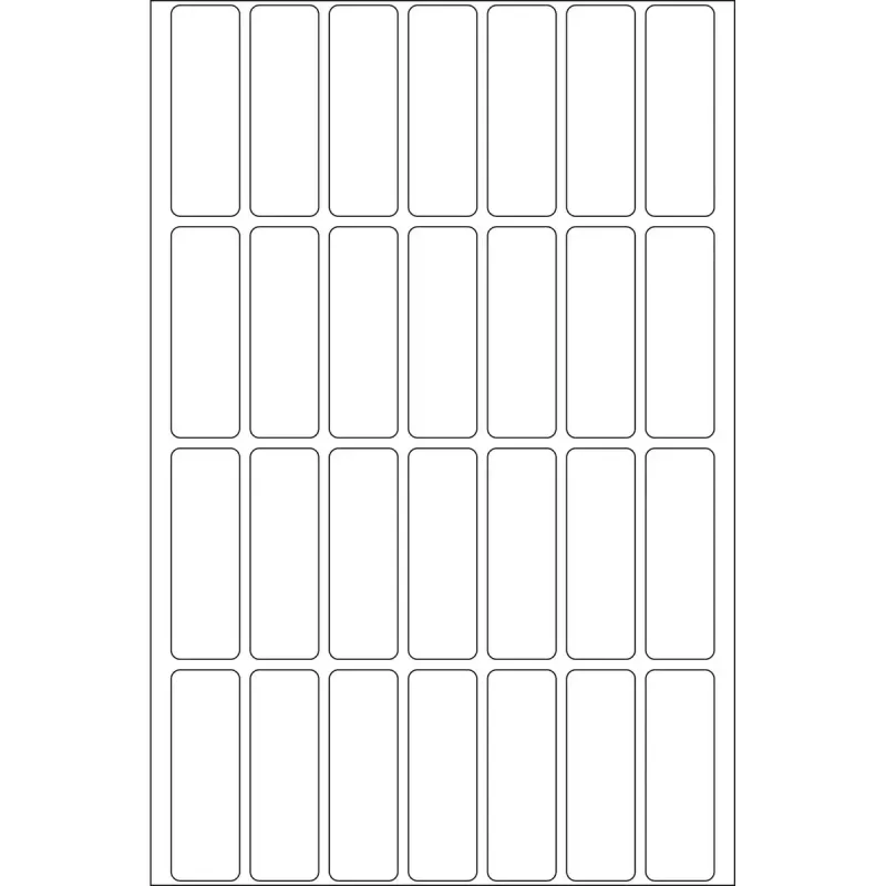 Daugiafunkcės etiketės HERMA 13x40 mm baltos Movables/nuimamas popierius matinis 896 vnt.