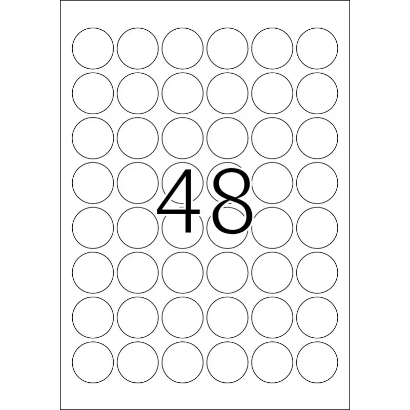 Etiketės A4 HERMA Ø 30 mm apvalios baltos ypač stipriai lipnios 1200 vnt.