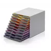Patikimas VARICOLOR 10 plastikinis įvairiaspalvis C4 aplankas