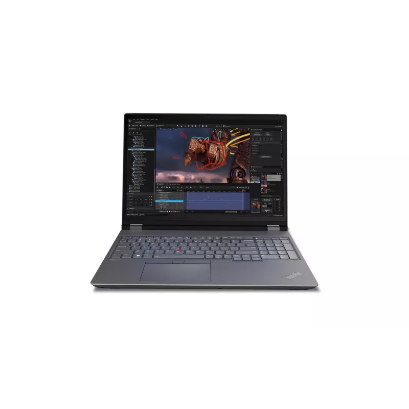Lenovo ThinkPad P16 Gen 2 Intel® Core™ i7 i7-14700HX Mobilioji darbo stotis 40,6 cm (16 colių) WQXGA 32 GB DDR5-SDRAM 1 TB SSD NVIDIA RTX 2000 Ada Wi-Fi 6E (802.11ax) Windows 11 Pro Nordic pilka, juoda