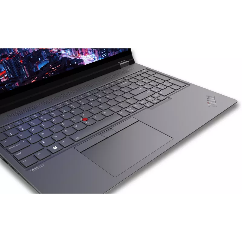 Lenovo ThinkPad P16 Gen 2 Intel® Core™ i7 i7-14700HX Mobilioji darbo stotis 40,6 cm (16 colių) WQXGA 32 GB DDR5-SDRAM 1 TB SSD NVIDIA RTX 2000 Ada Wi-Fi 6E (802.11ax) Windows 11 Pro Nordic pilka, juoda