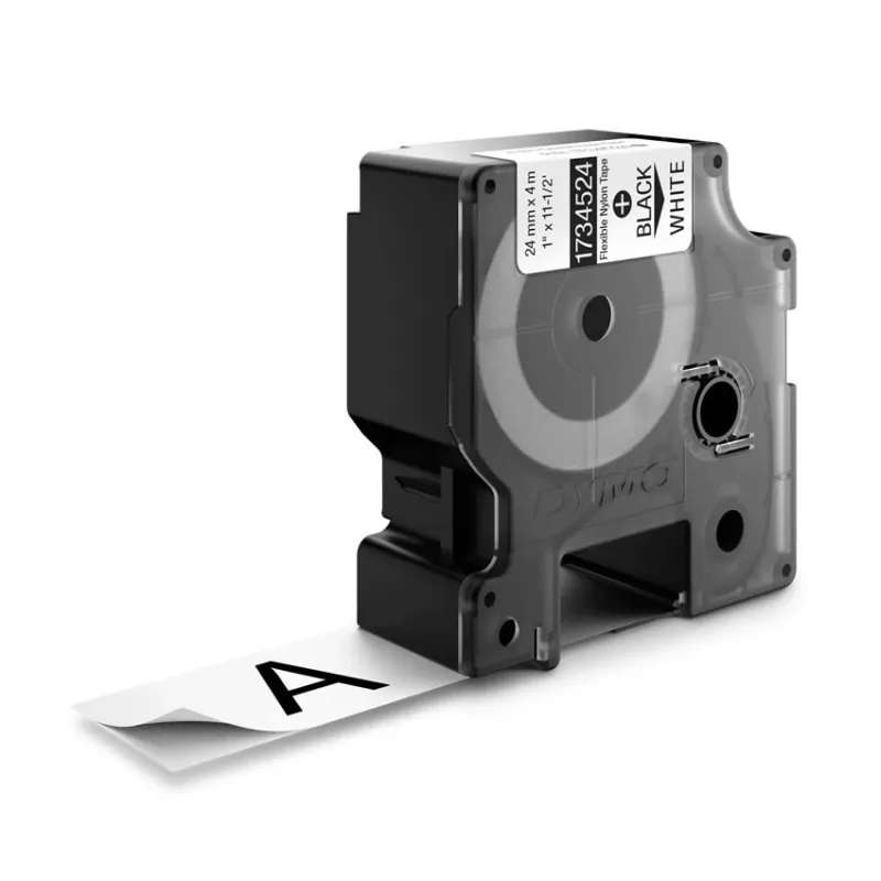 DYMO IND Flexible Nylon, juoda ant balto, daugiaspalvis, nailonas, -10 - 80 °C, UL 969, DYMO