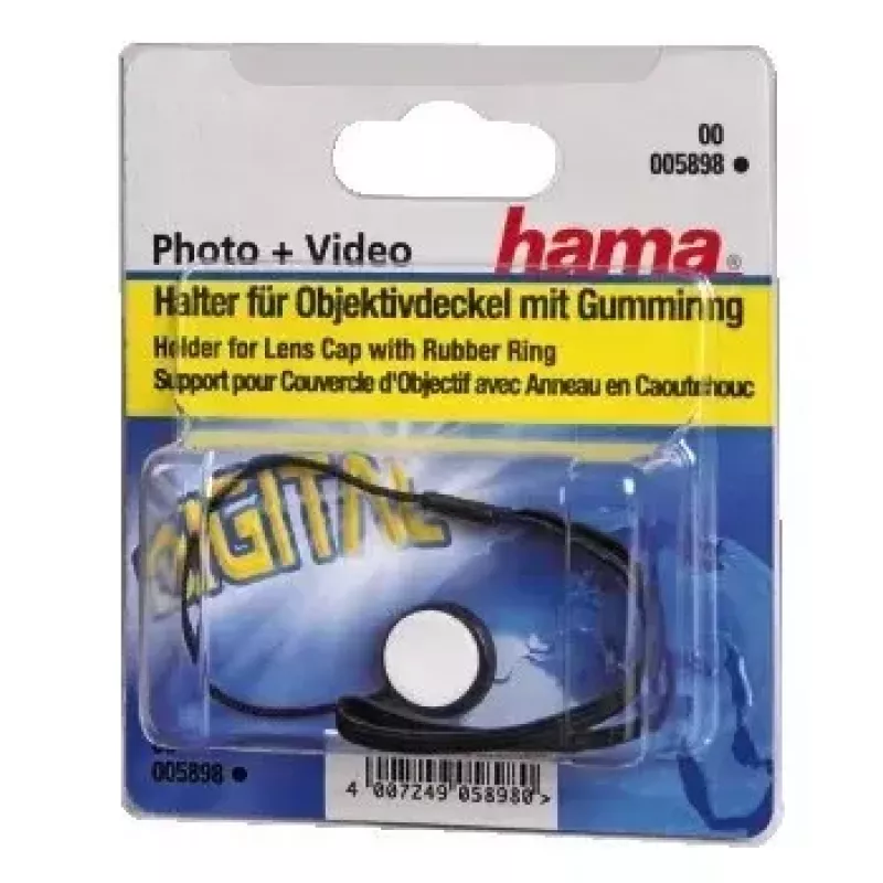 Objektyvo dangtelio laikiklis Hama 5898 Juodas