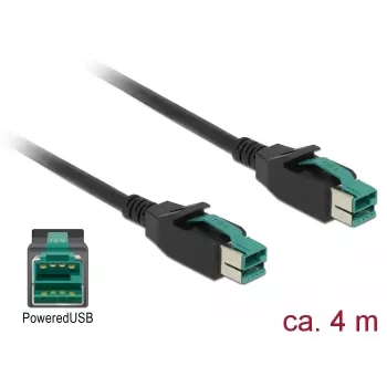 Maitinimo laidas DeLOCK 85495 Juodas 4 m PoweredUSB