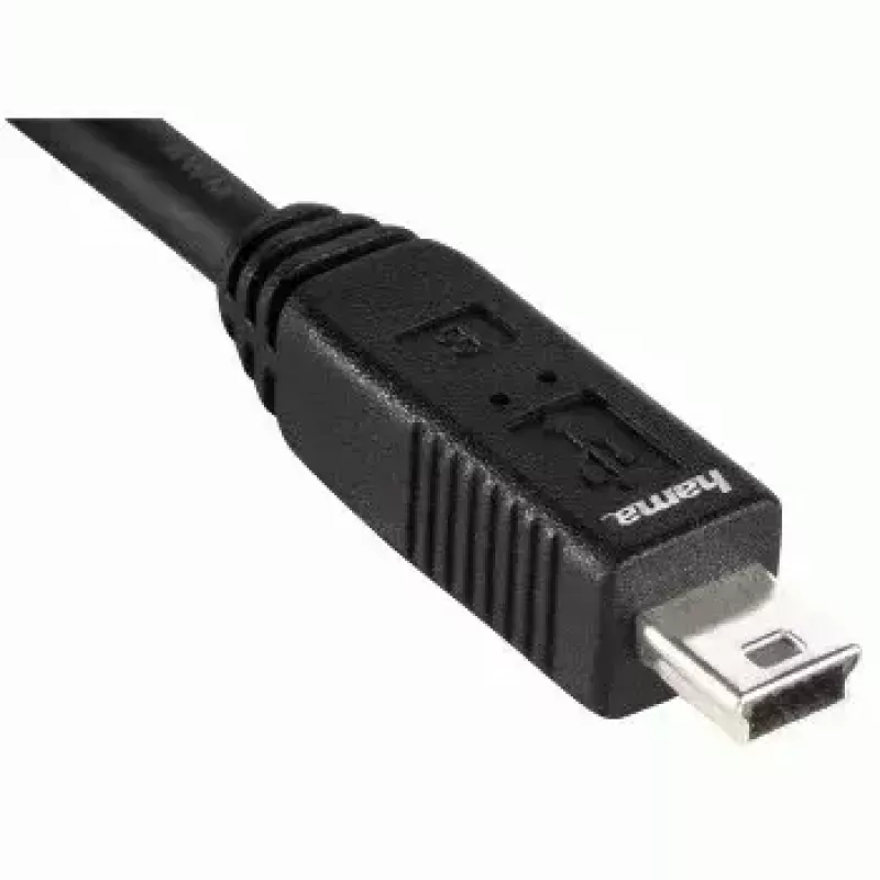 Hama USB 2.0 prijungimo kabelis, 1,8 m USB kabelis USB A Mini-USB B juodas