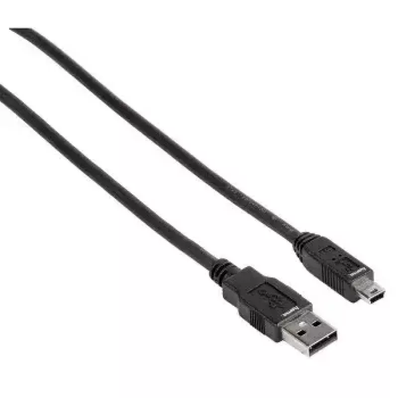 Hama USB 2.0 prijungimo kabelis, 1,8 m USB kabelis USB A Mini-USB B juodas